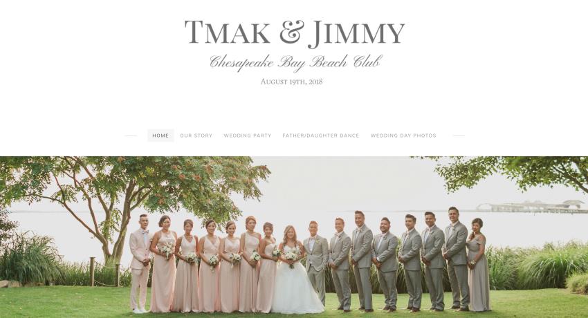 wedding website examples
