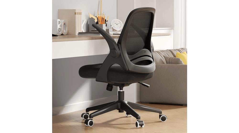 Hbada Home Office Desk Chair with Flip Up Arm