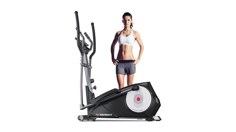 YOUNGFIT Elliptical Machine, Free Installation Foldable Elliptical Machine for Home