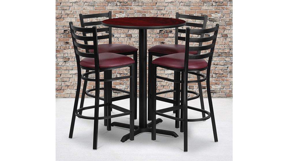 Flash Furniture 30'-inch Round Mahogany Laminate Table Set