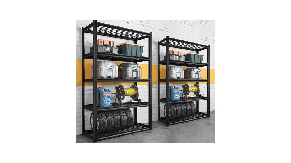 REIBII 72-Inch Tall Garage Storage Shelves Heavy Duty Shelving Unit