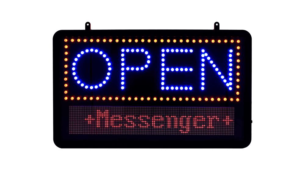 Alpine LED Open Neon Programmable Sign for Business High Tech Tempered Glass