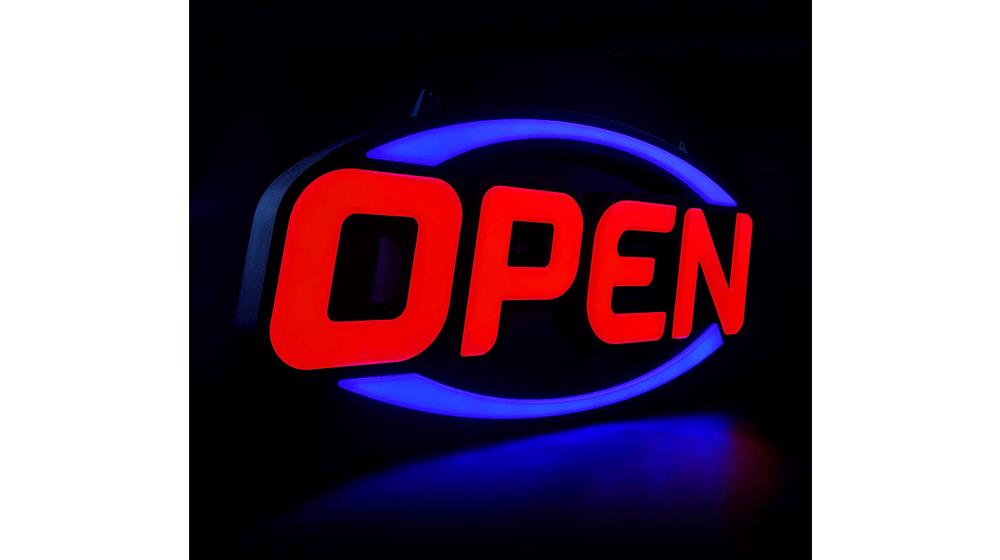 GreenCube 32-inch X 16-inch Open Sign - Ultra Bright Extra Jumbo LED Neon Large Open Sign