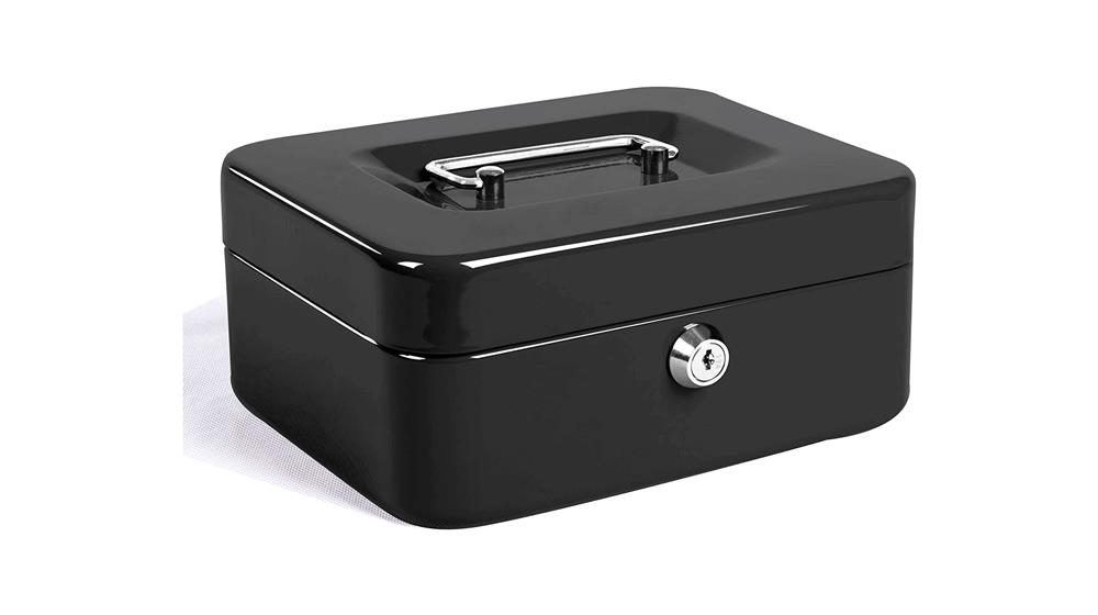 Jssmst Locking Medium Steel Cash Box with Money Tray