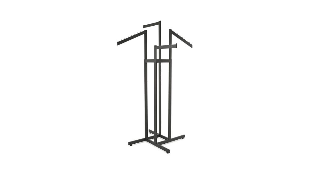 Clothing Rack - Heavy Duty Black 4 Way Rack