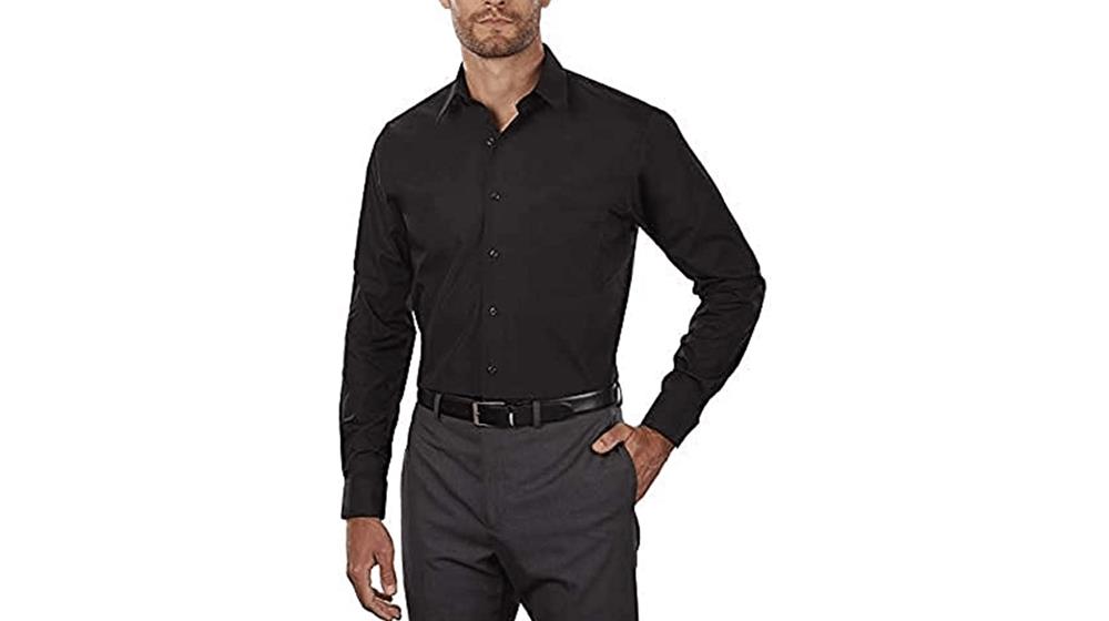 Van Heusen Men's Dress Shirt Regular Fit Poplin Solid