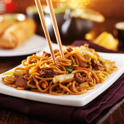 plate of noodles