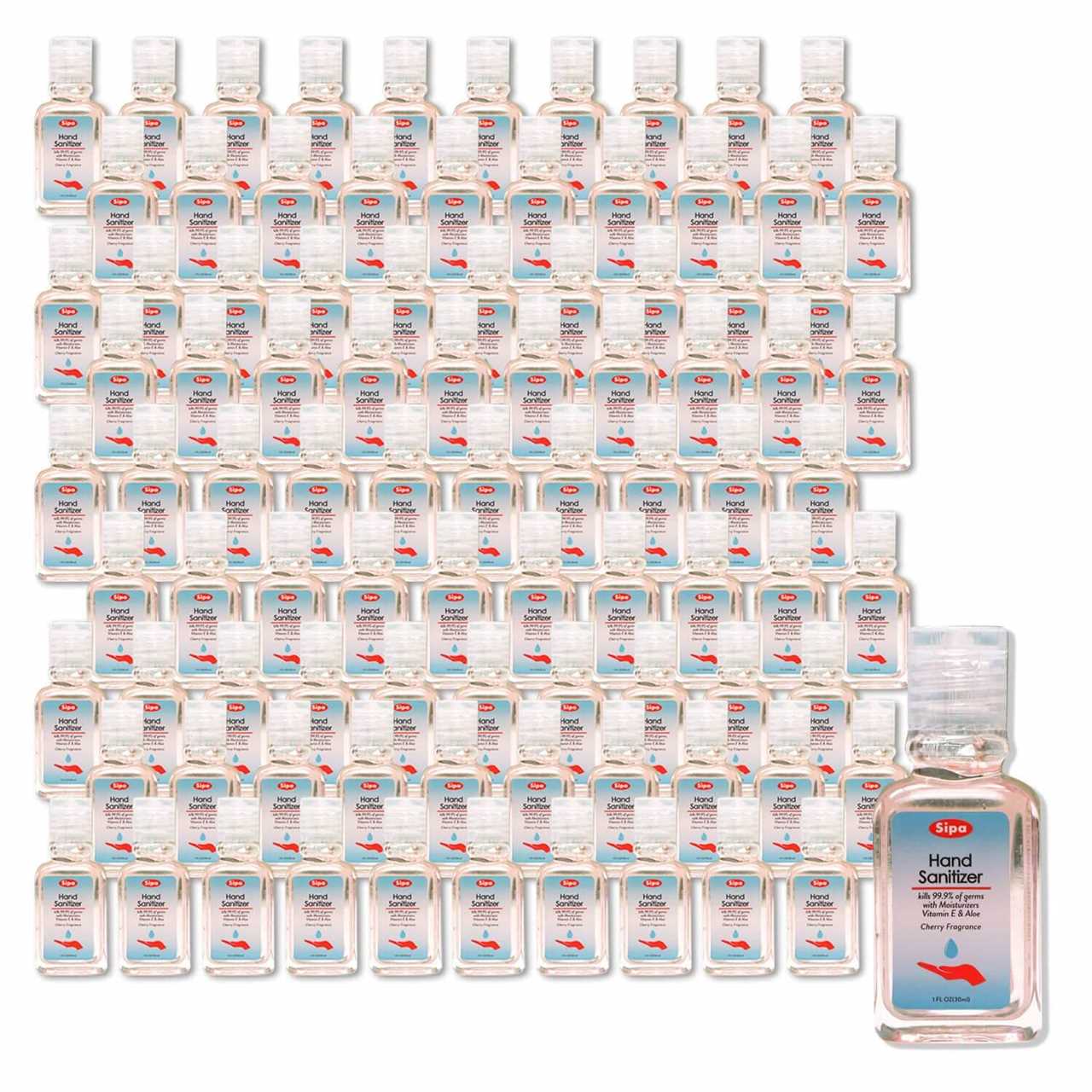 SIPA Bulk Cherry Scent Hand Sanitizer Travel Size Bundle