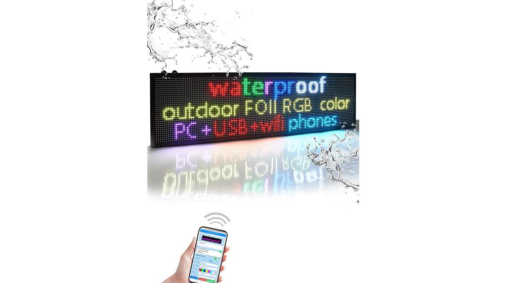 Led Signs Indoor P7 40x11 Inch Wifi Programmable