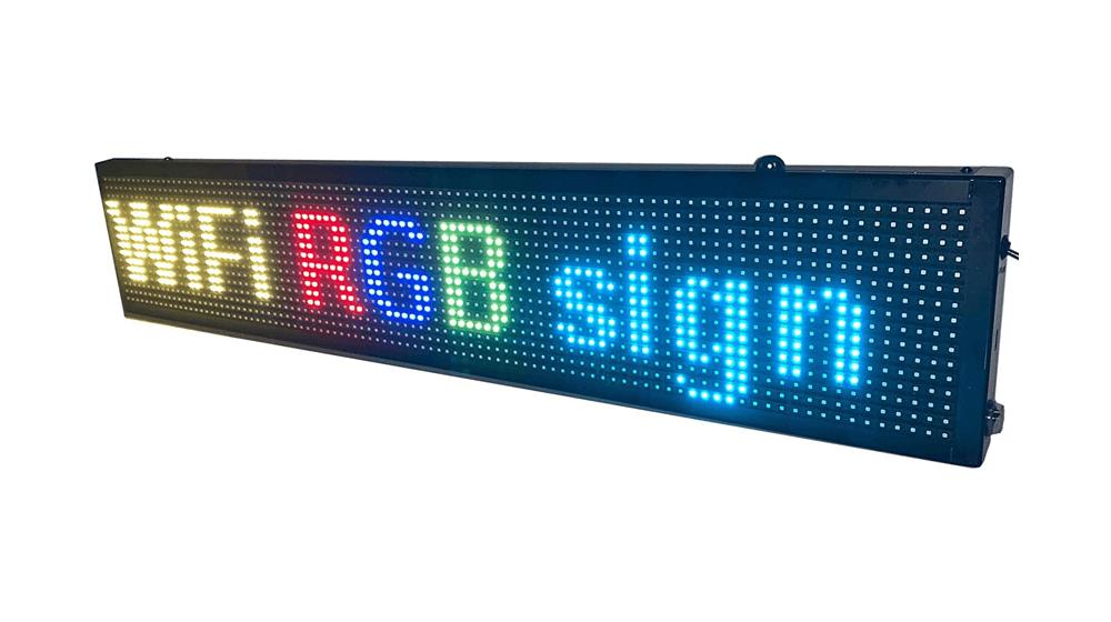 LED display with WiFi+USB, P10 RGB color sign