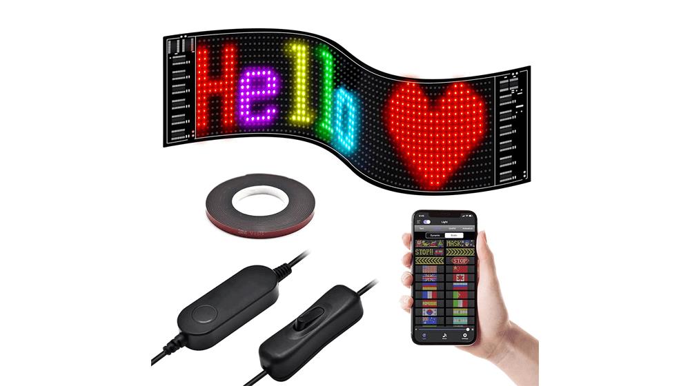 GOTUS Scrolling LED Sign,Programmable Flexible LED Matrix Panel