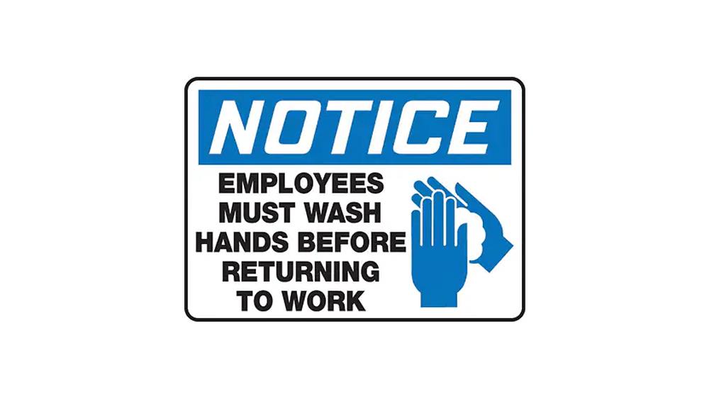 Accuform Signs Vinyl Handwashing Sign 