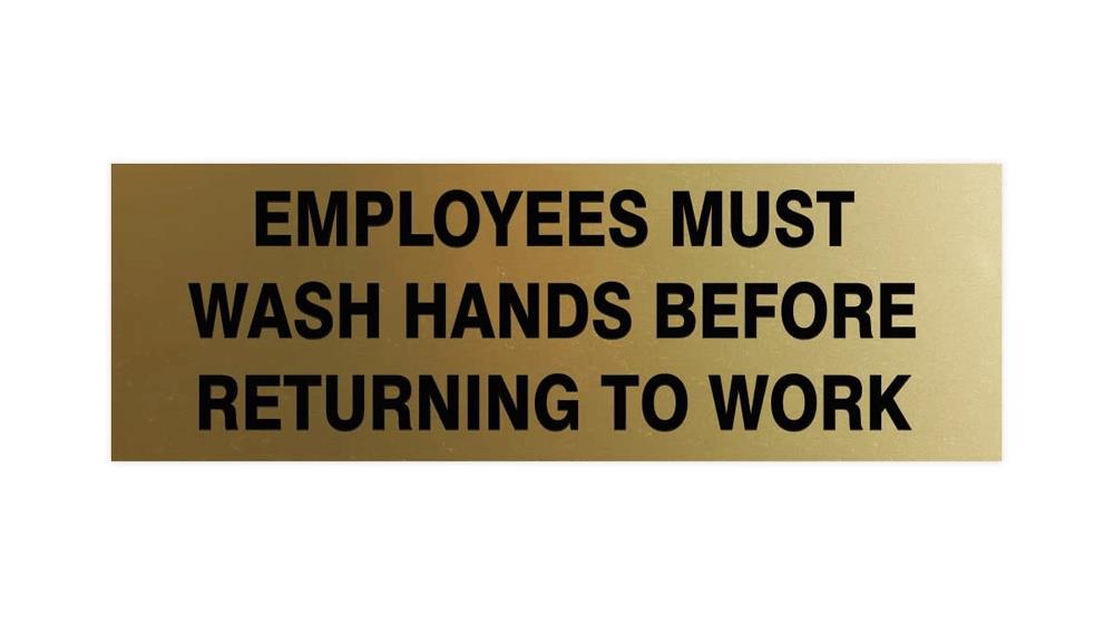 Basic Employees Must Wash Hands Door, Wall Sign