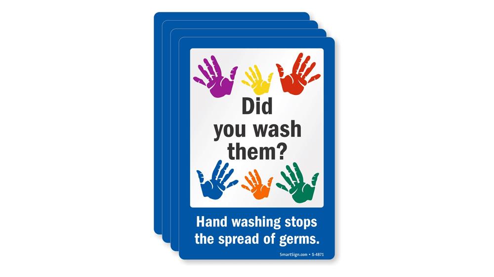 SmartSign Did You Wash Them, Hand Washing Label