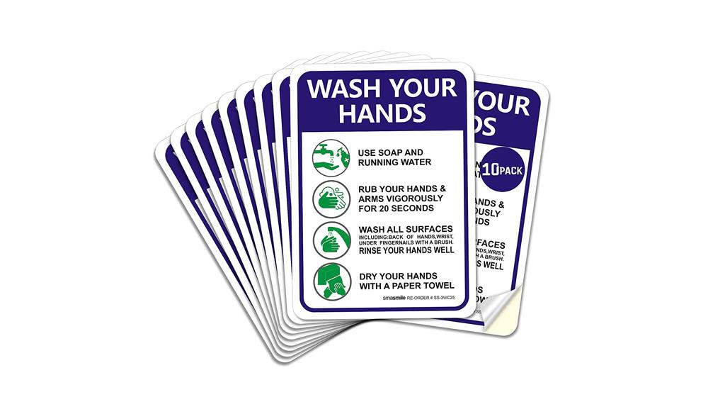 Hand Washing Signs Wash Hand Sign Sticker