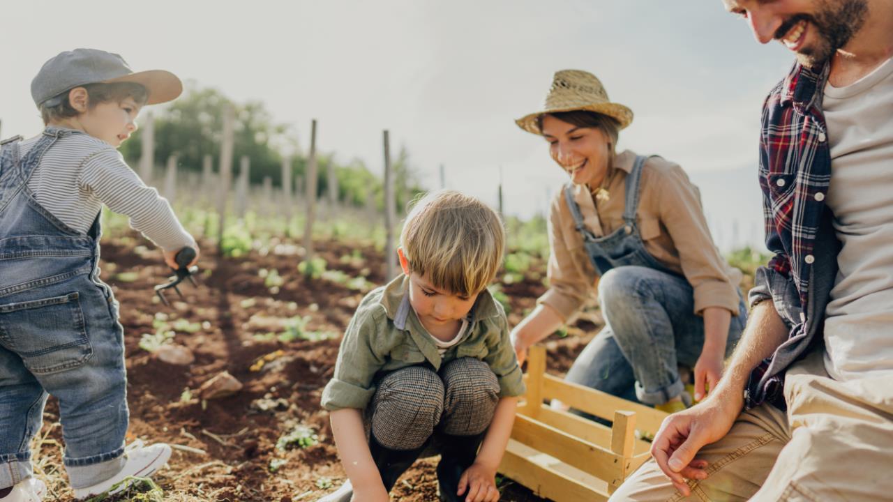 how to start a farm - family working on their farm