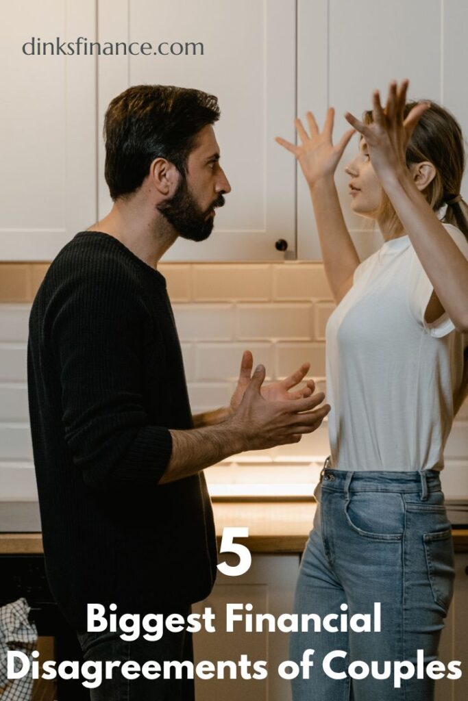 Couple arguing in the kitchen. She has her hands thrown up in the air in exasperation.