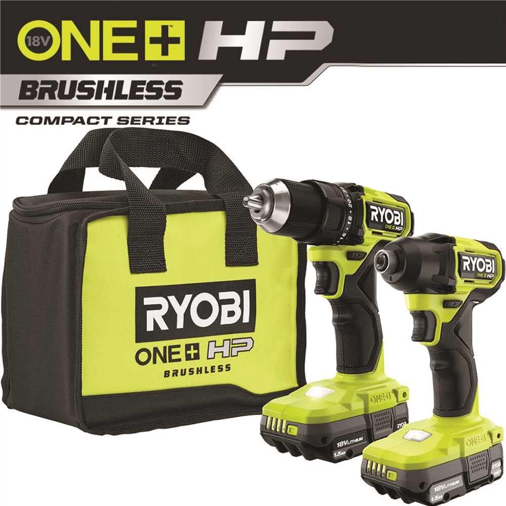 Ryobi ONE+ HP 18V Brushless Cordless Compact 1, 2 in. Drill and Impact Driver Kit