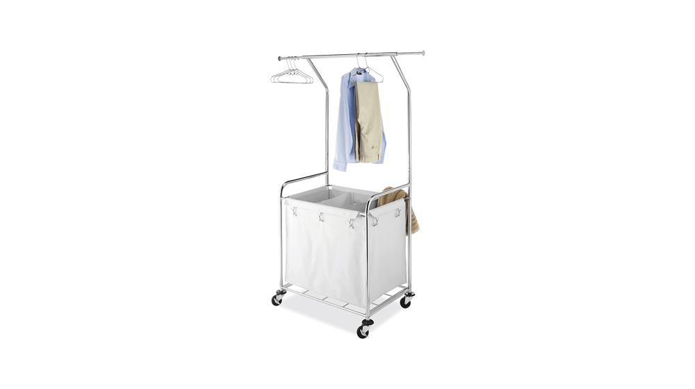 Whitmor Commercial Rolling Laundry Center with Removable Liner and Heavy Duty Wheels
