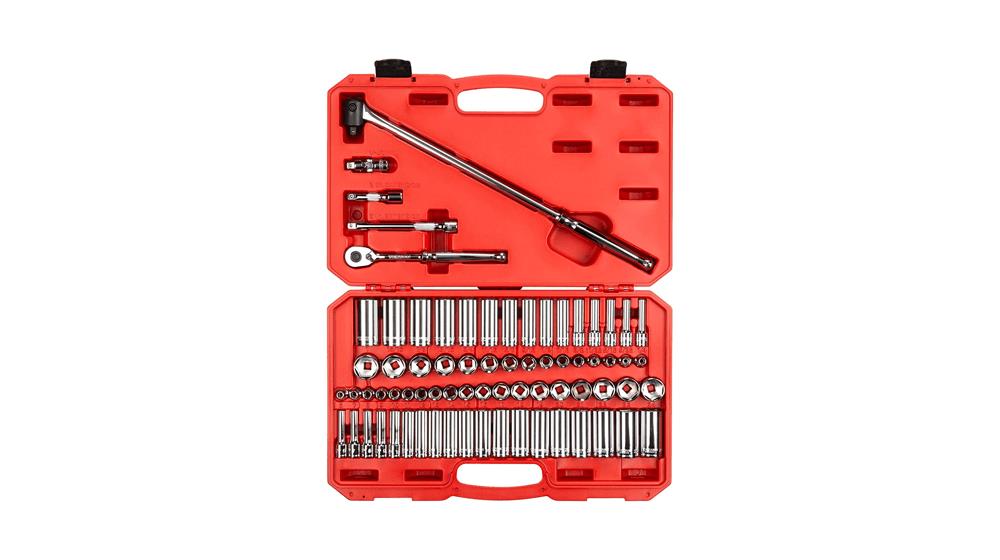 TEKTON 3, 8 Inch Drive 6-Point Socket and Ratchet Set