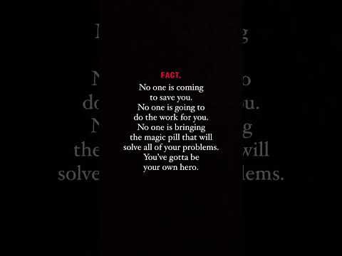 NO ONE IS COMING TO SAVE YOU