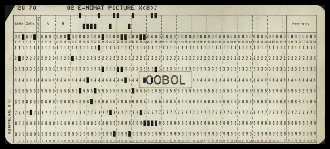 COBOL a Punched Card
