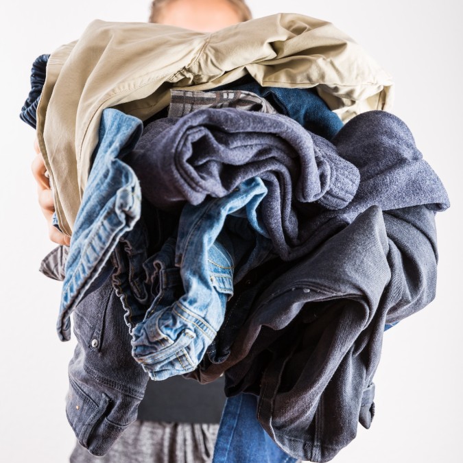 wrinkled clothing